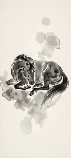 sleeping horse