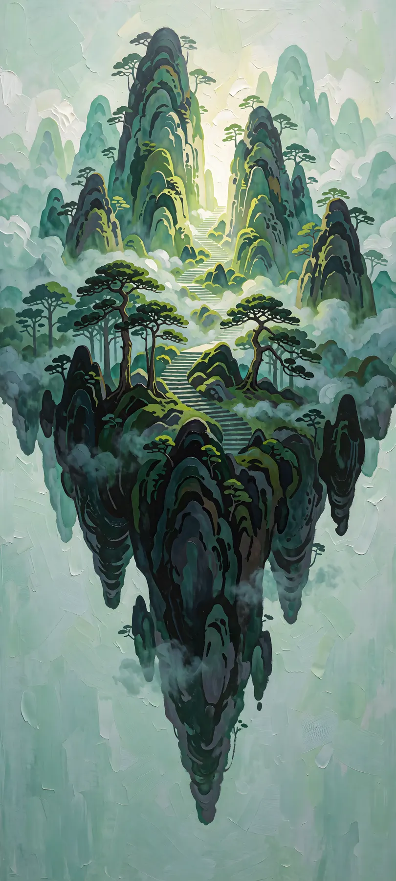 meandering stairway