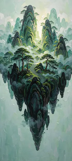 meandering stairway