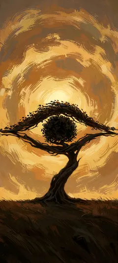 wind-sculpted tree