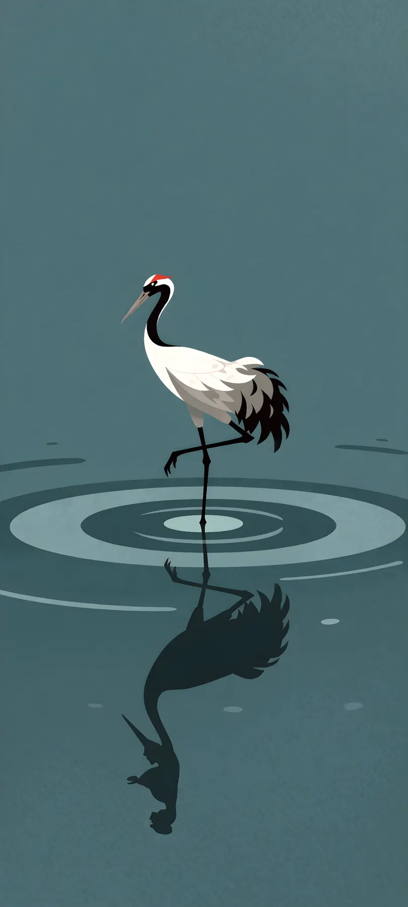 white crane