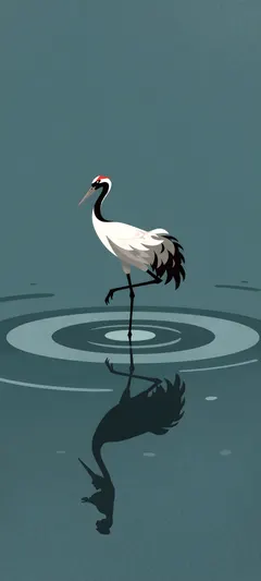 white crane