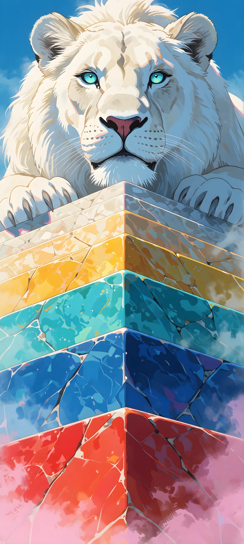 colossal white lioness