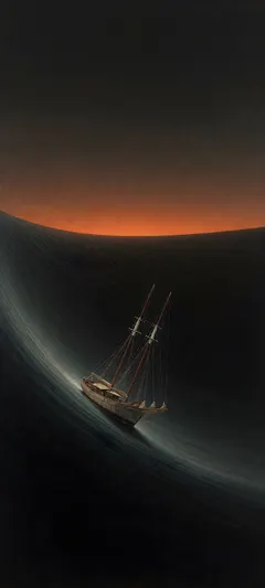 weathered exploration schooner
