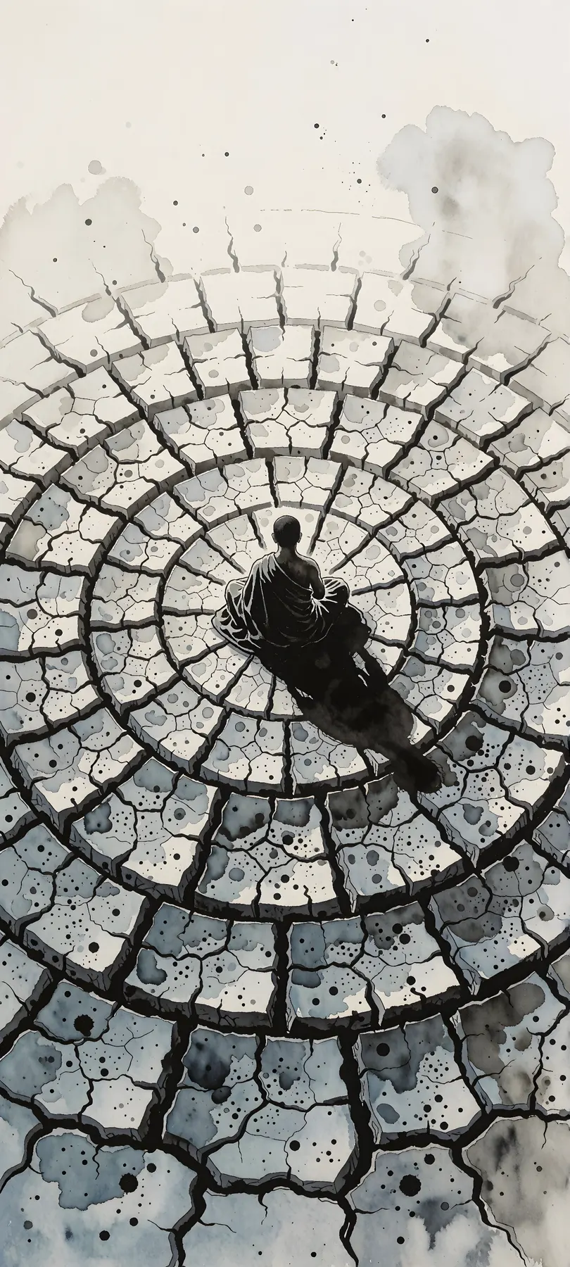 meditating monastic sentinel