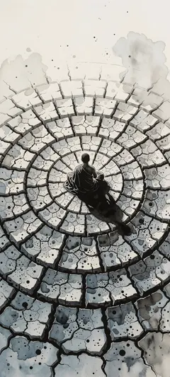 meditating monastic sentinel
