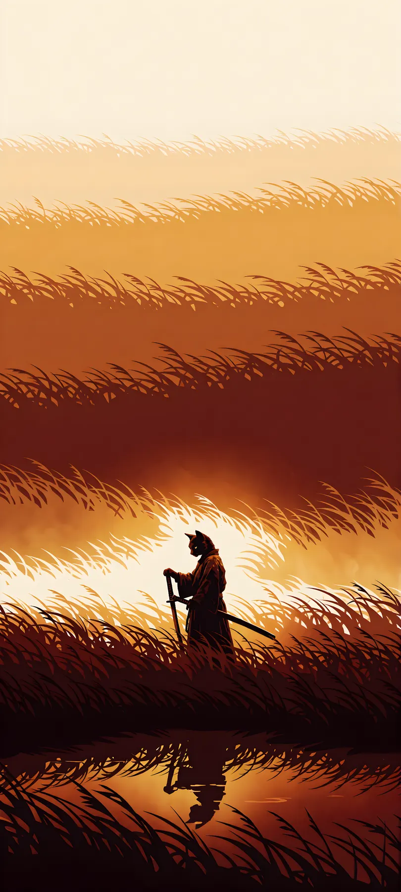sheathed katana