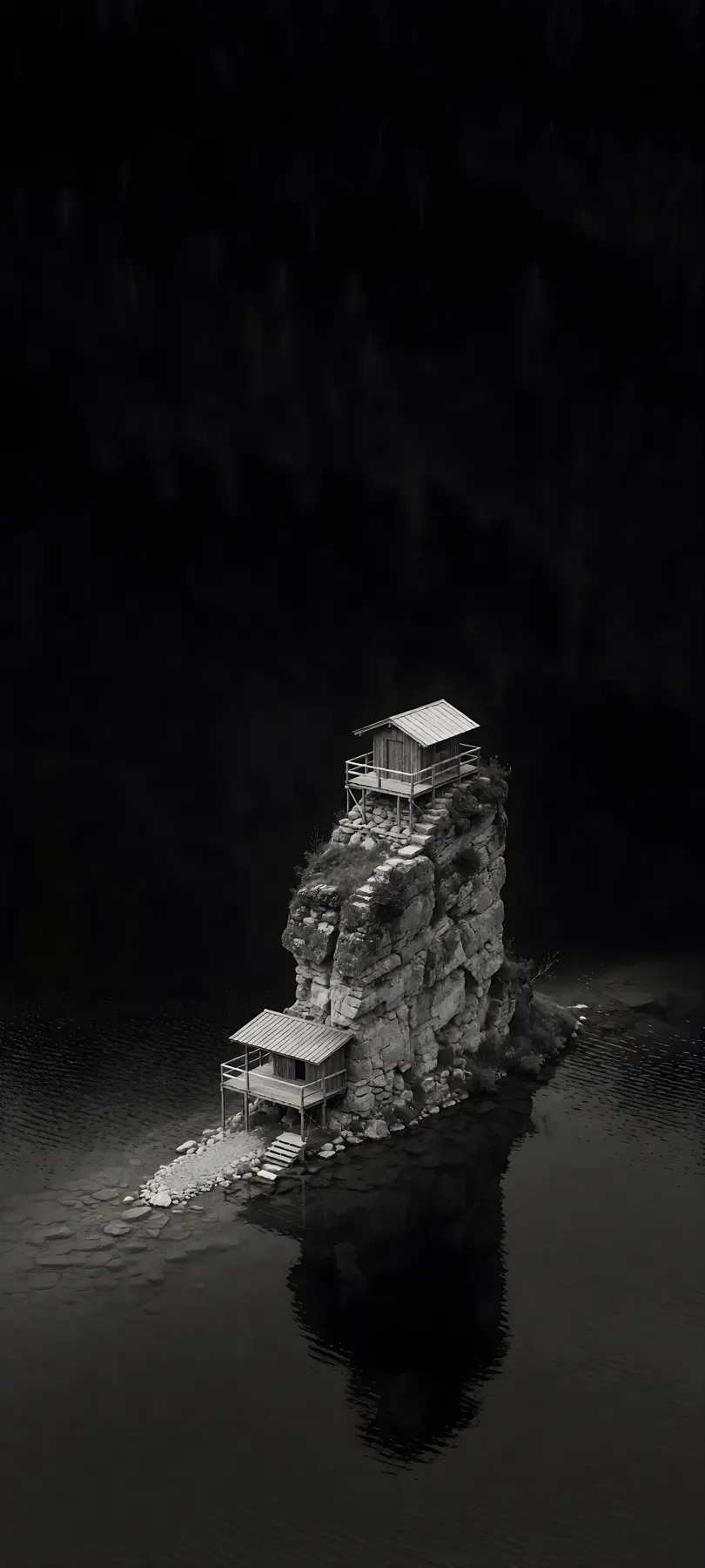 stacked wooden refuge