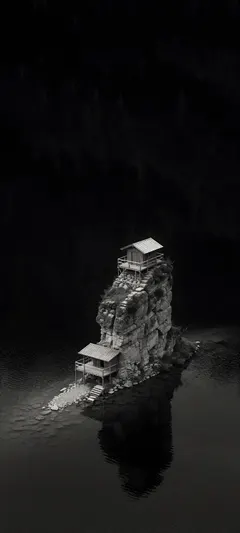 stacked wooden refuge