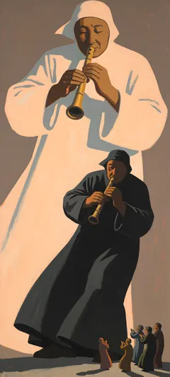 giant ceremonial musician