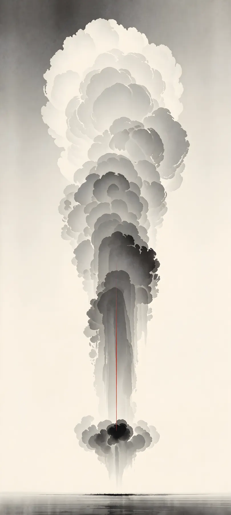 rising cloud column
