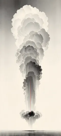 rising cloud column