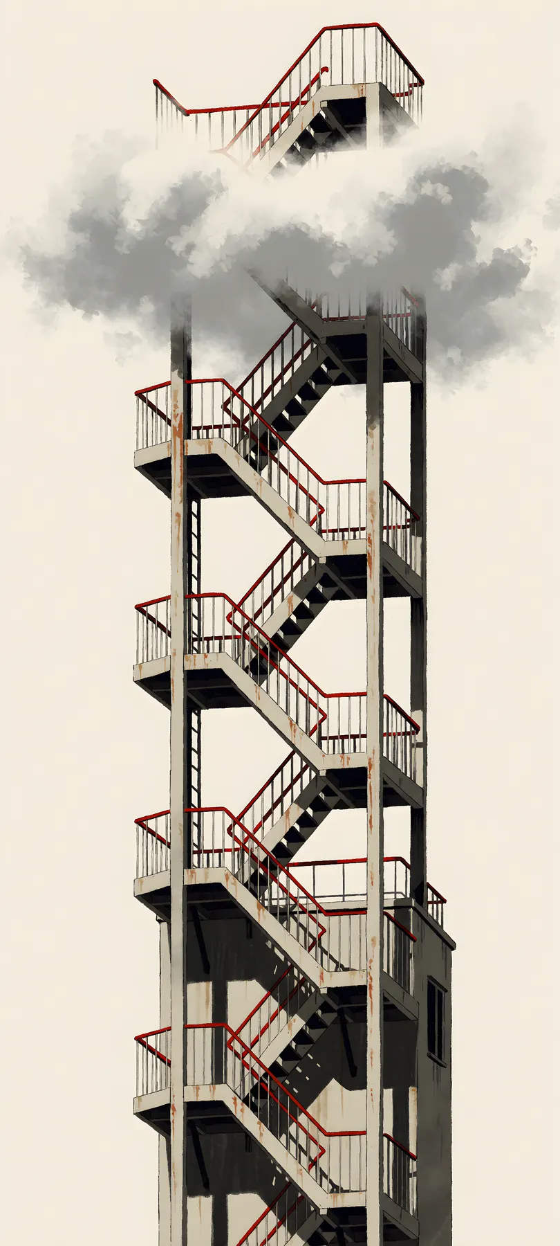 crimson railings