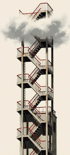 crimson railings