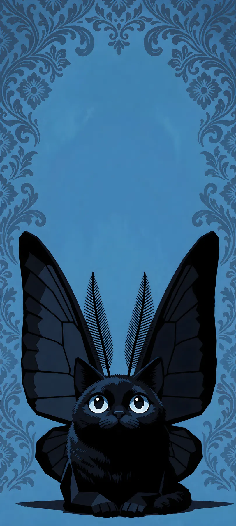 black moth-cat creature