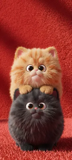 two wrestling kittens