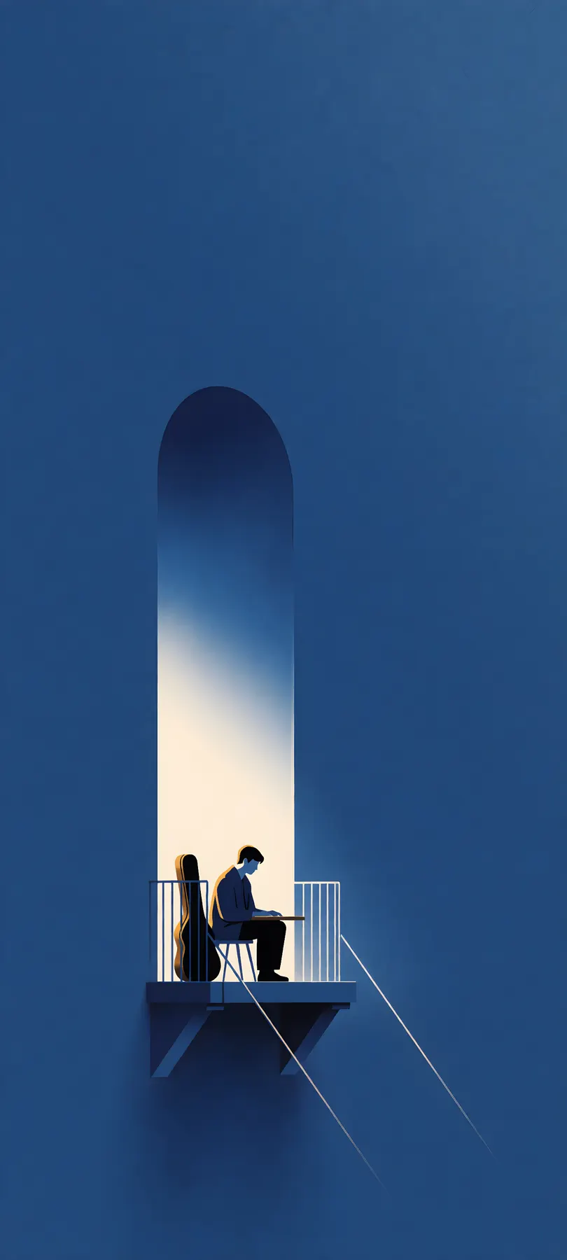 solitary musician