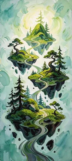 three floating wilderness islets