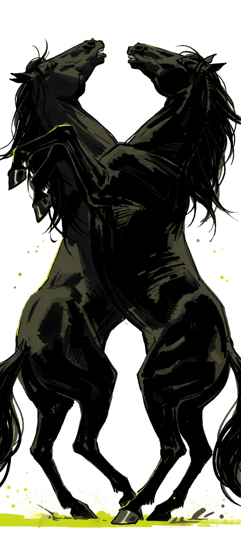 flowing manes