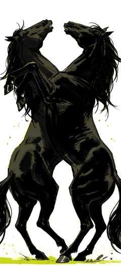 flowing manes