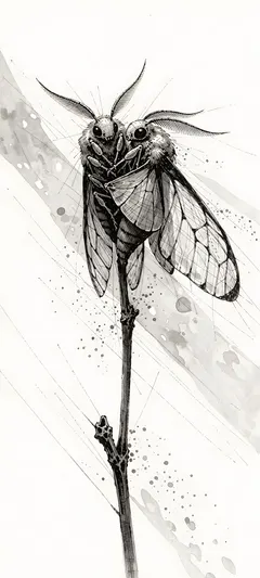 skeletal moth-creatures