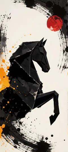 origami-like horse