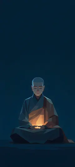 meditating monk