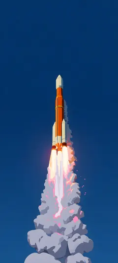 slender orbital rocket