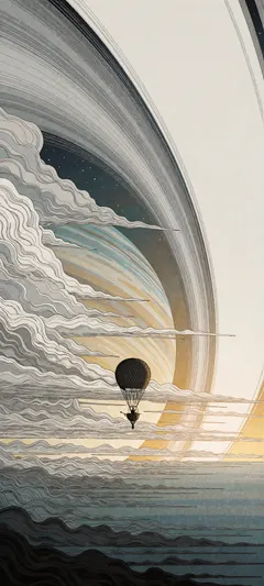 balloon explorer and planet