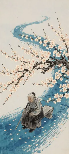 elderly swordswoman