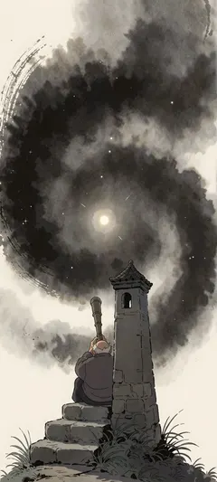 elderly tower sky watcher