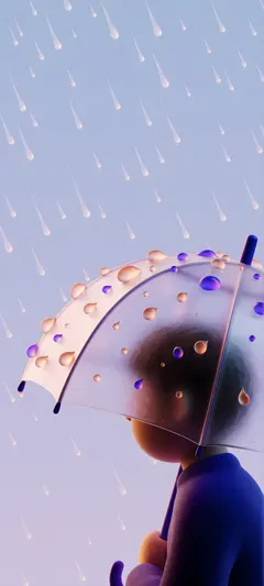 traveler with umbrella