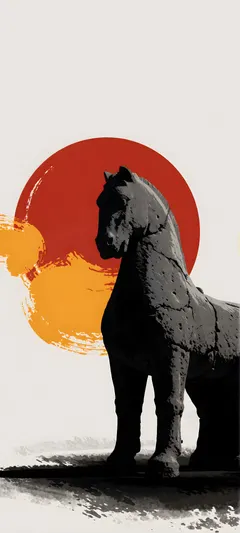horse-shaped stone guardian