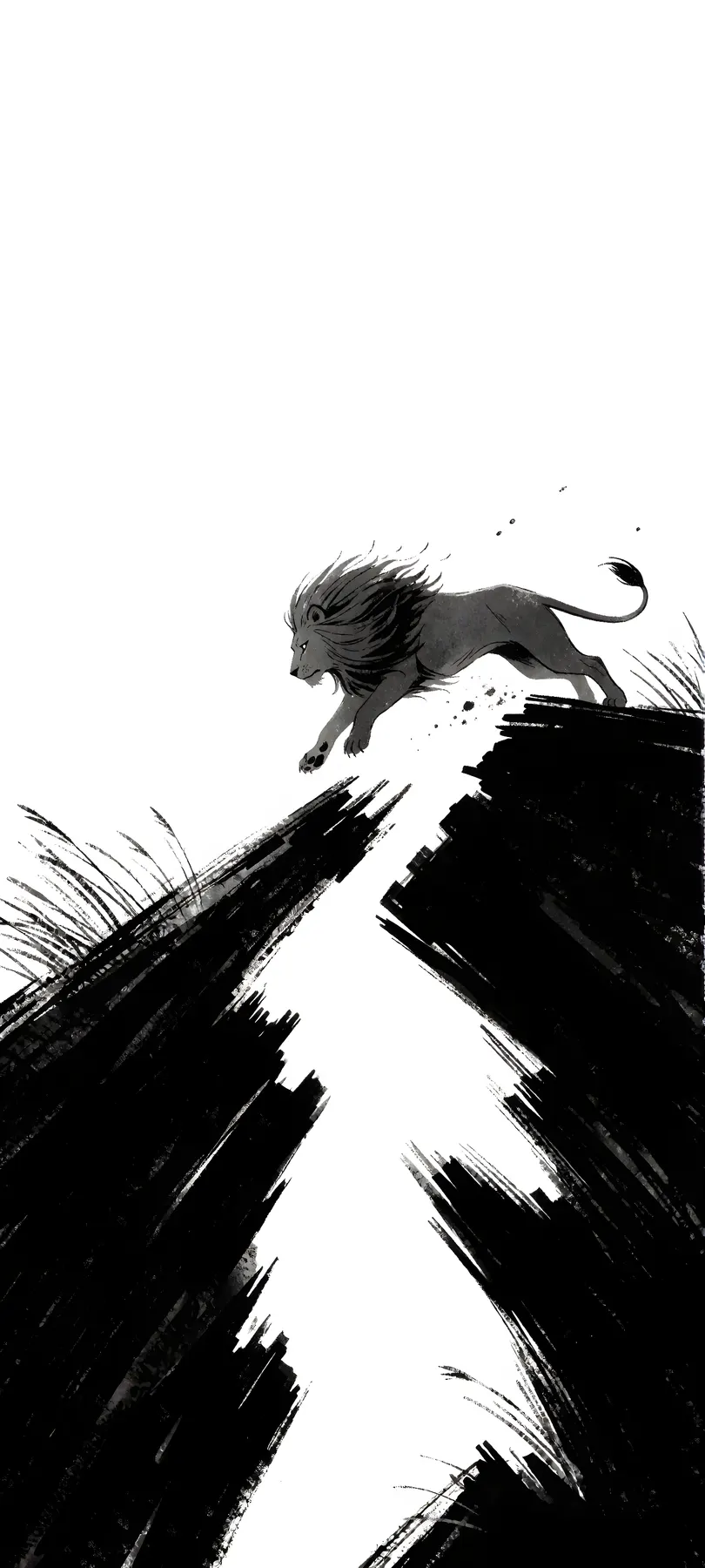 leaping lion