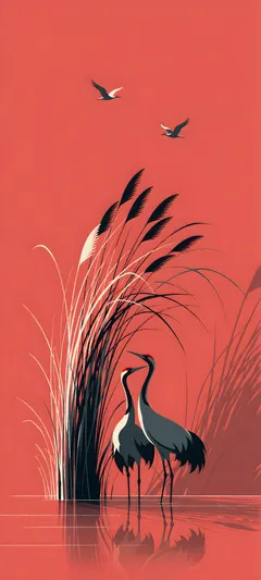 distant birds