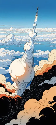 ascending launch vehicle