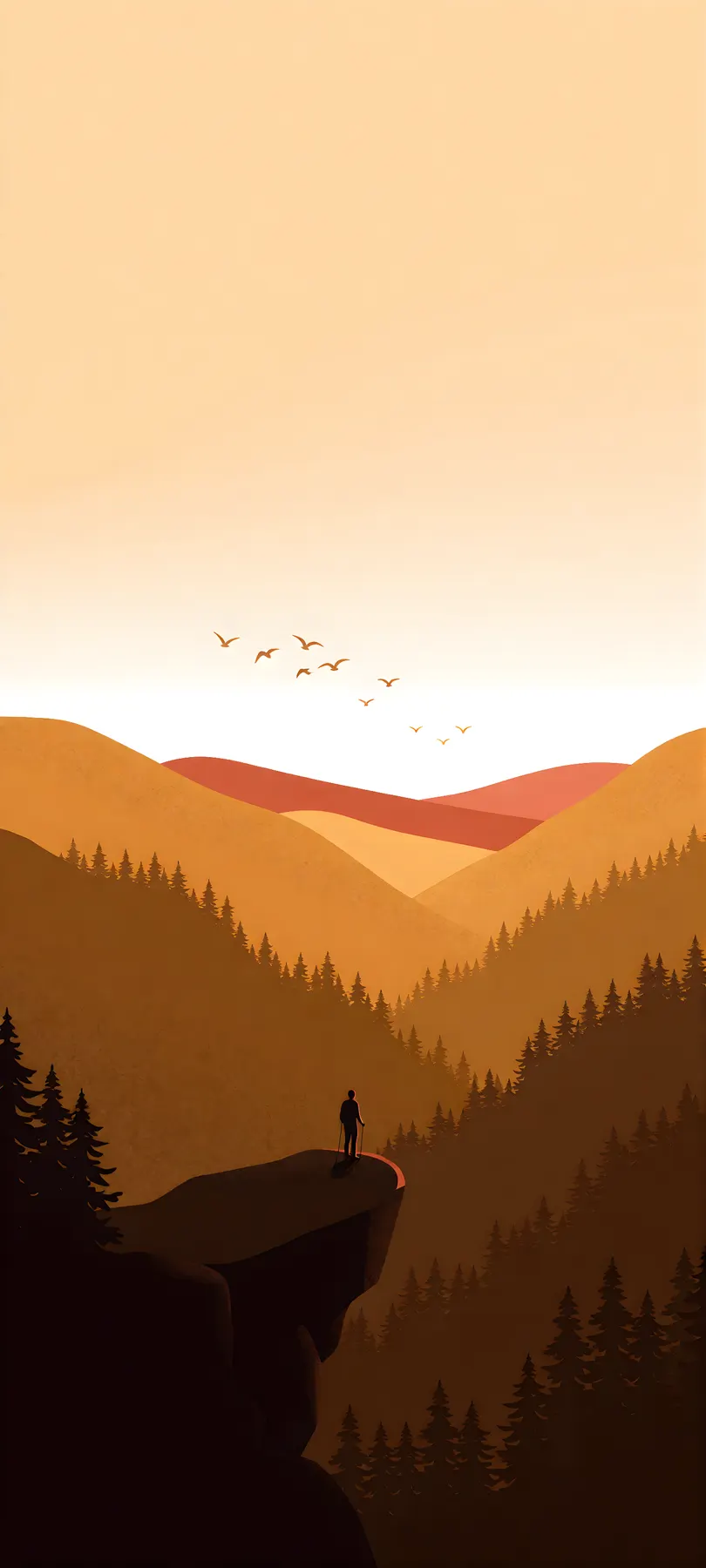 hiker on rocky precipice