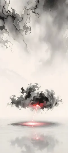 solitary thundercloud