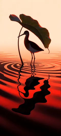bird reflection