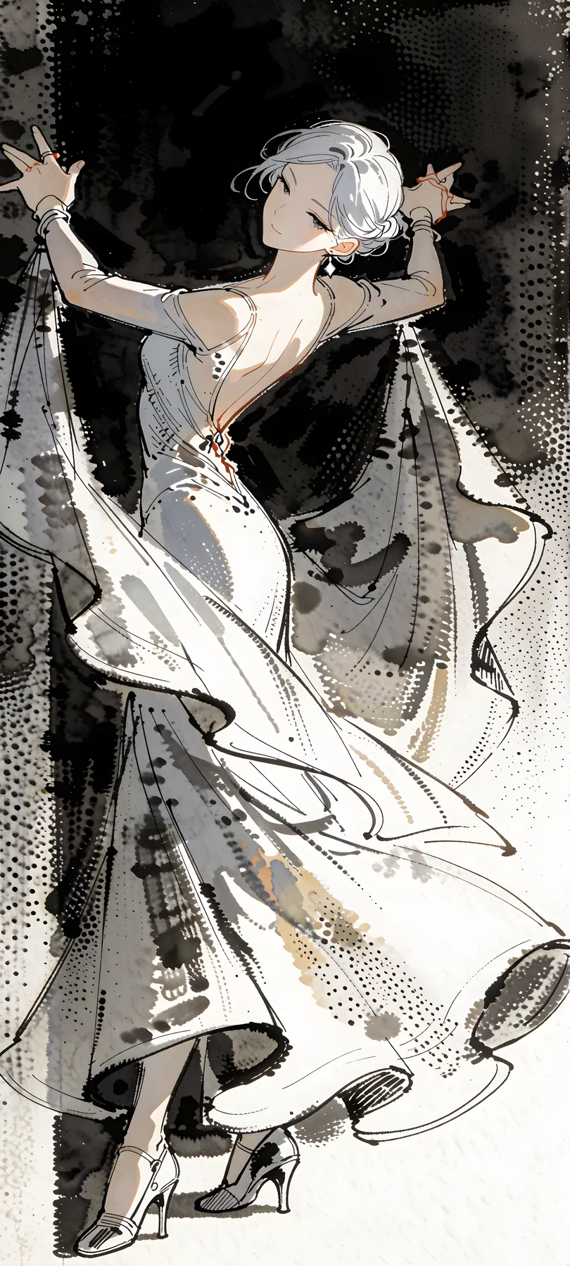 silver-haired ballroom dancer
