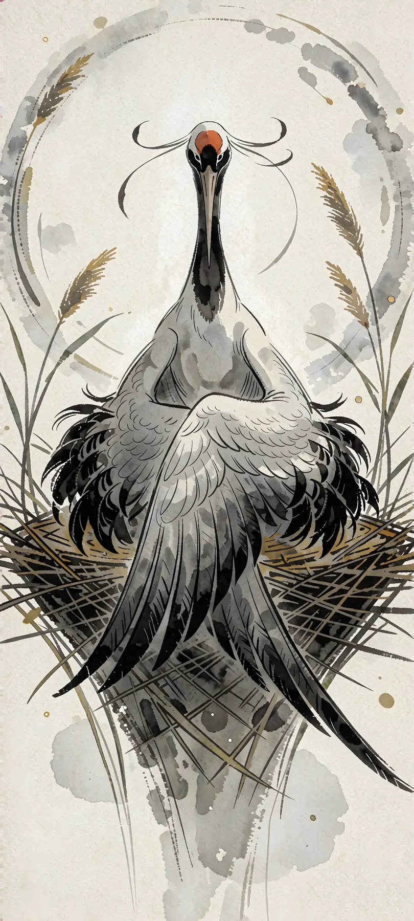 meditating crane spirit