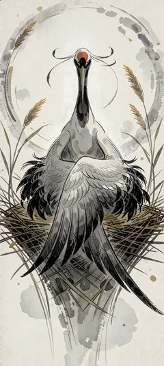meditating crane spirit