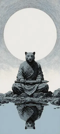 stone mountain lion warrior