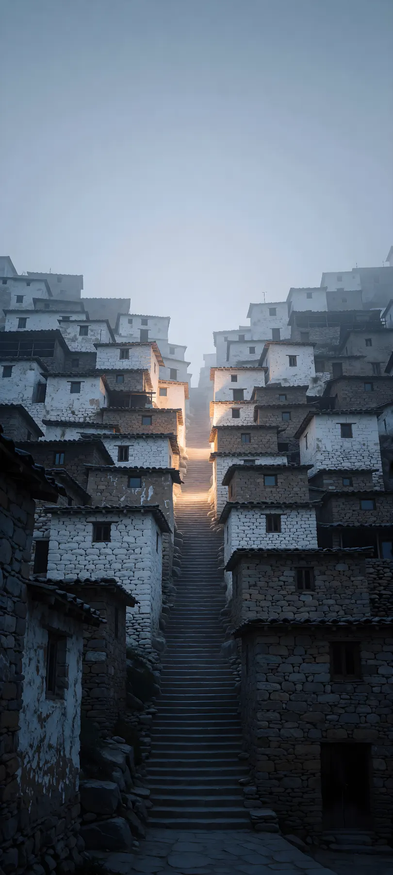 hillside settlement stairway