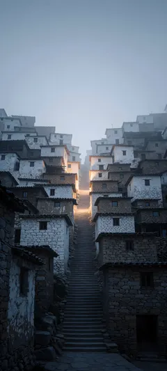 hillside settlement stairway