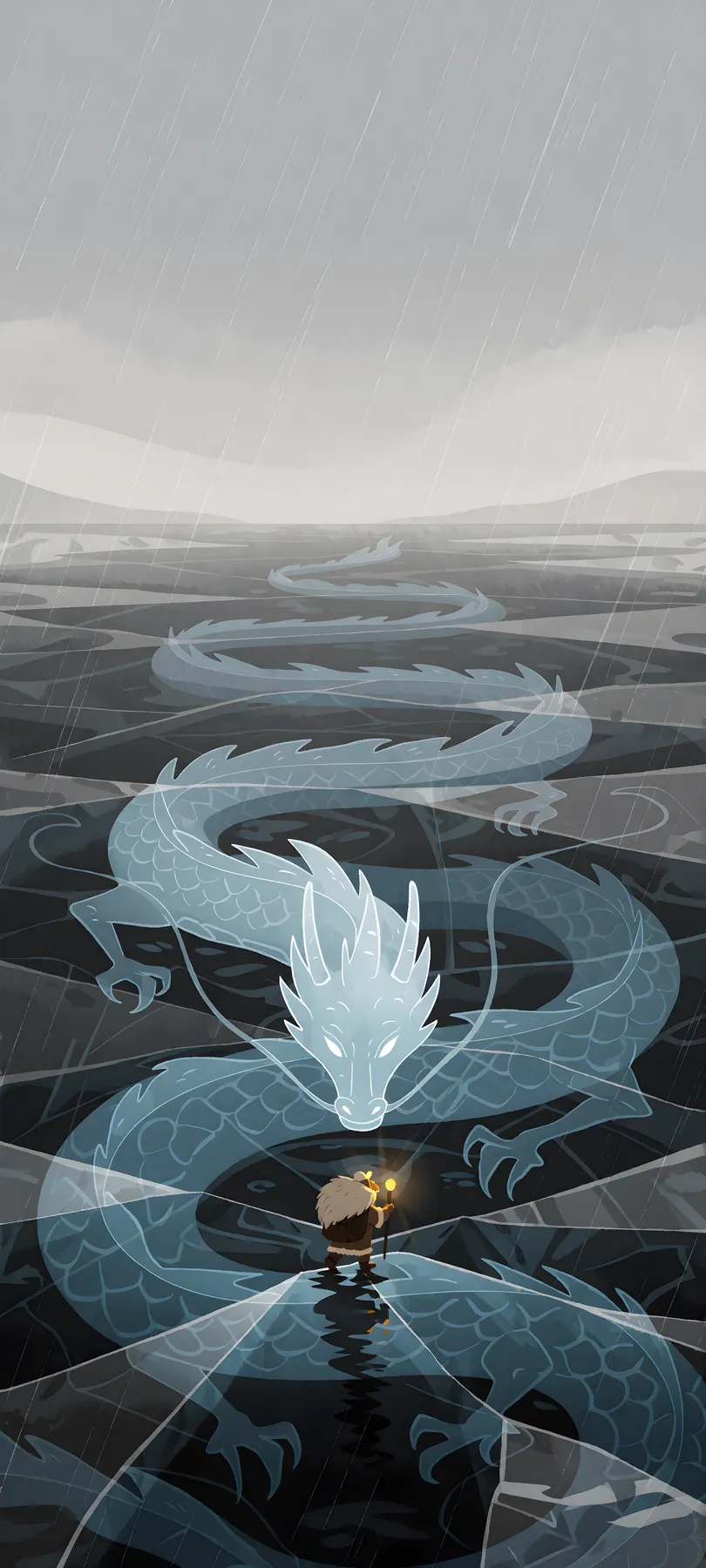 translucent ice dragon