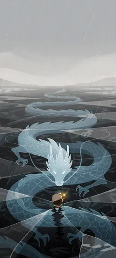translucent ice dragon