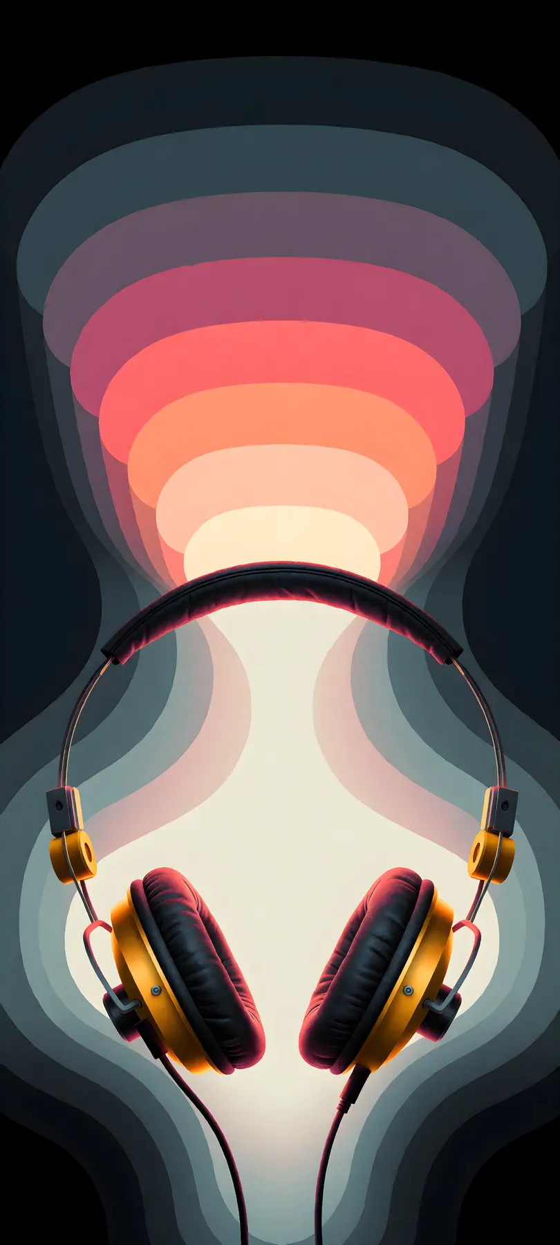 vintage headphone earcups
