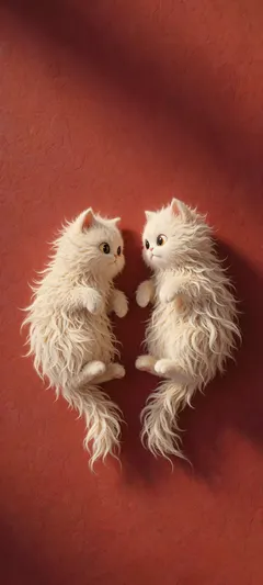 two fluffy kittens