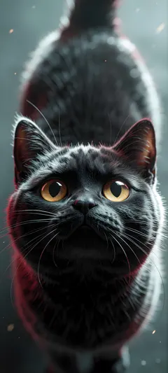 sleek black cat